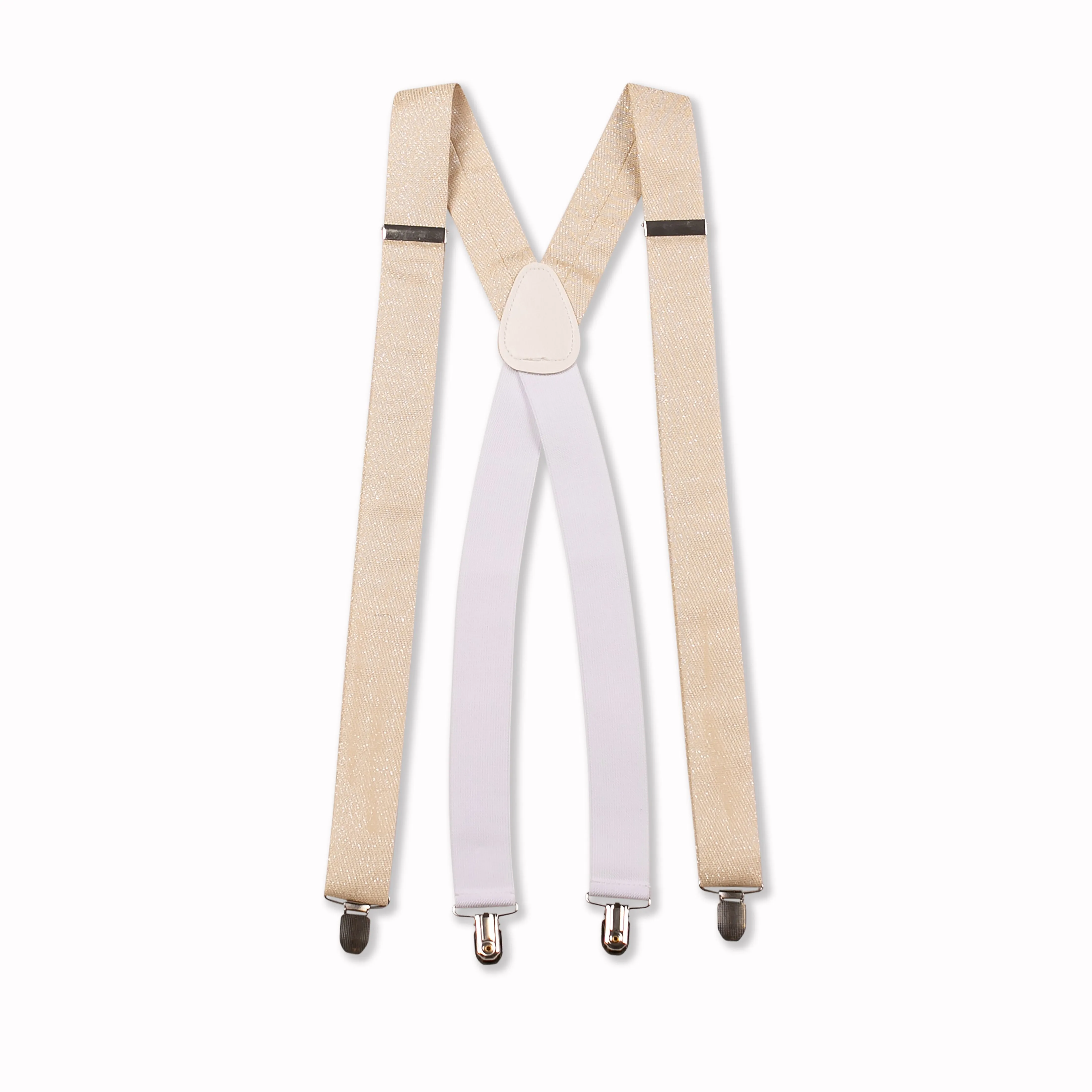 Glitter Adjustable Suspenders - Platinum