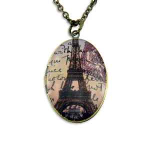 Greetings from Paris Vintage Theme Photo Locket