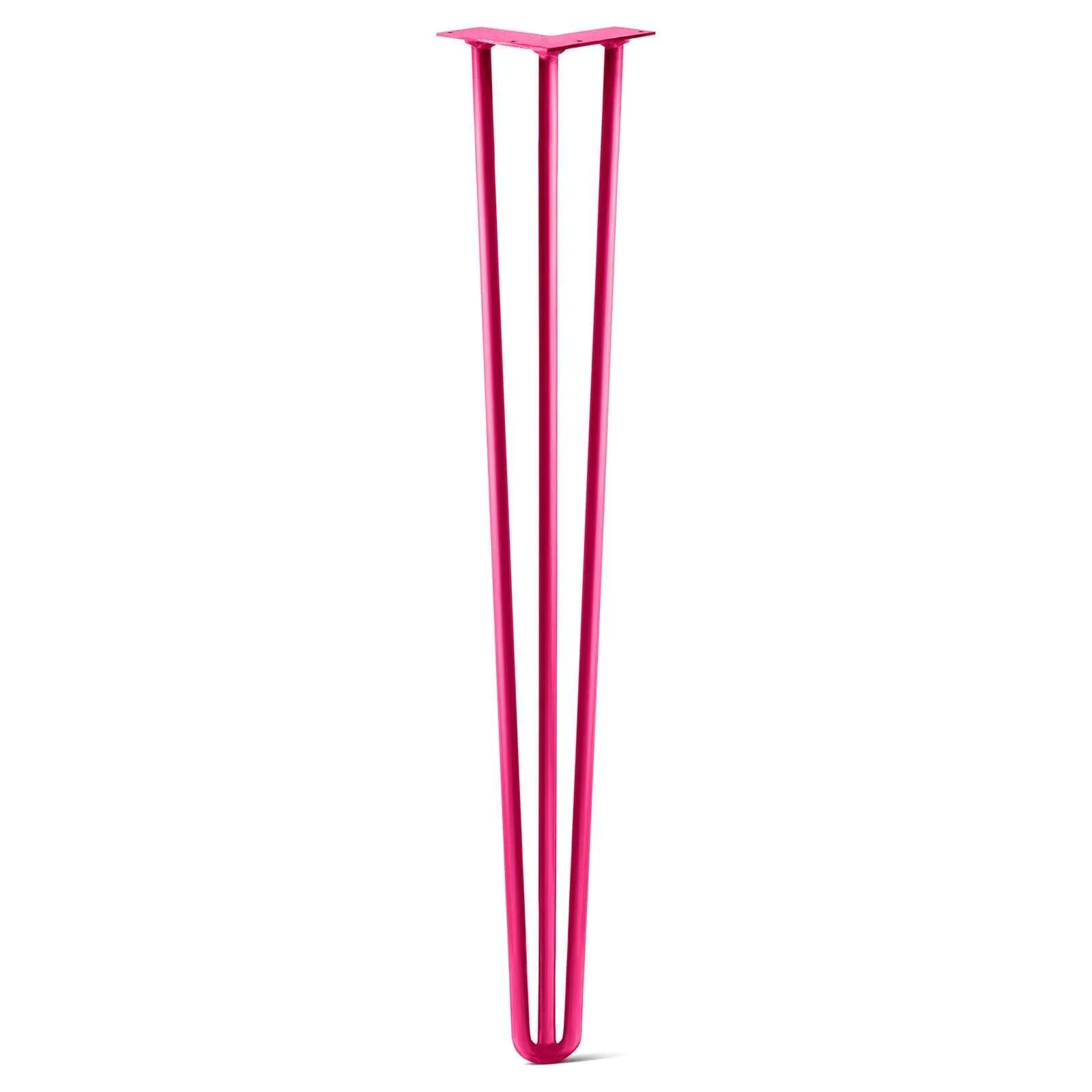 Hairpin Leg (Sold Separately), 3-Rod Design - Fuchsia Powder Coated Finish