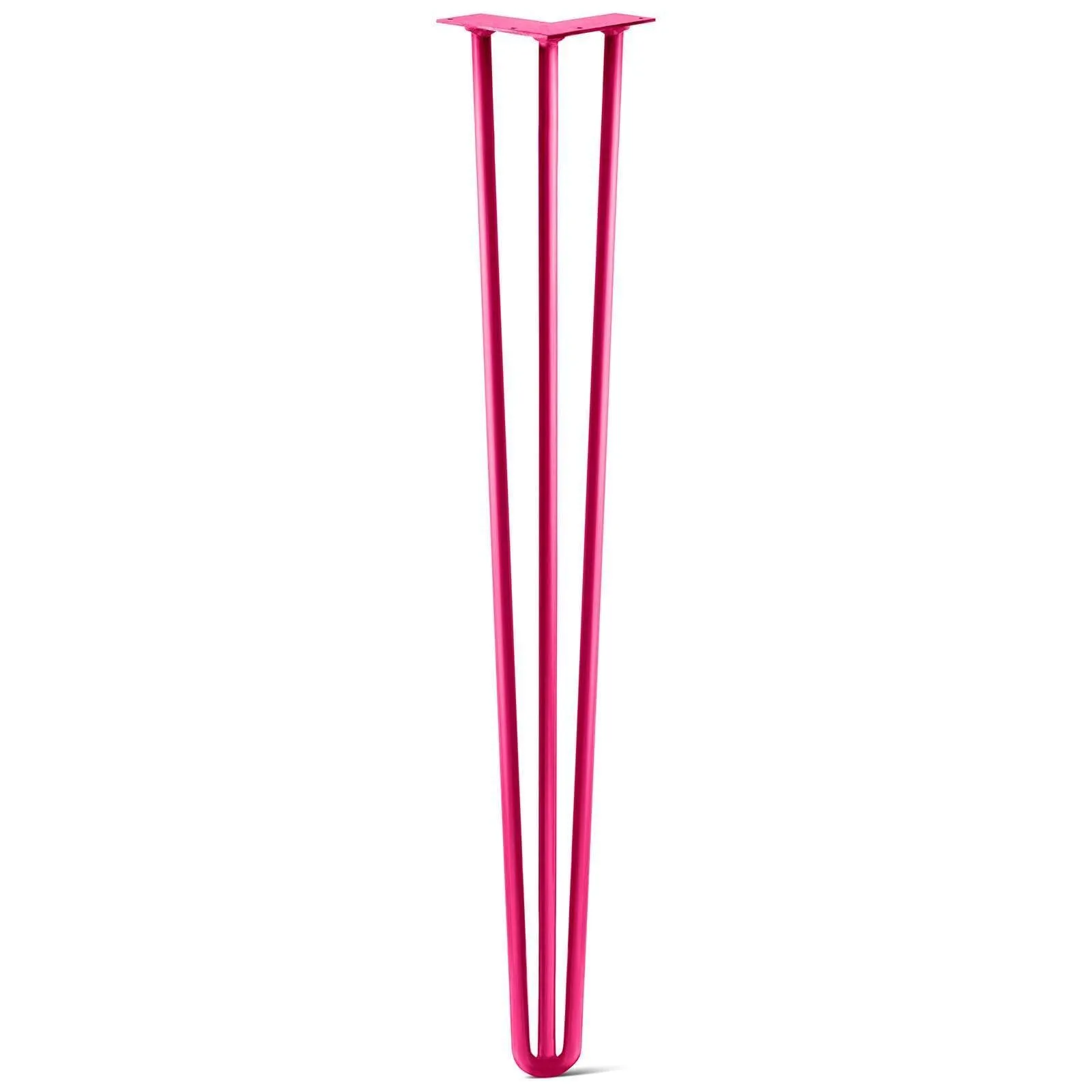 Hairpin Leg (Sold Separately), 3-Rod Design - Fuchsia Powder Coated Finish