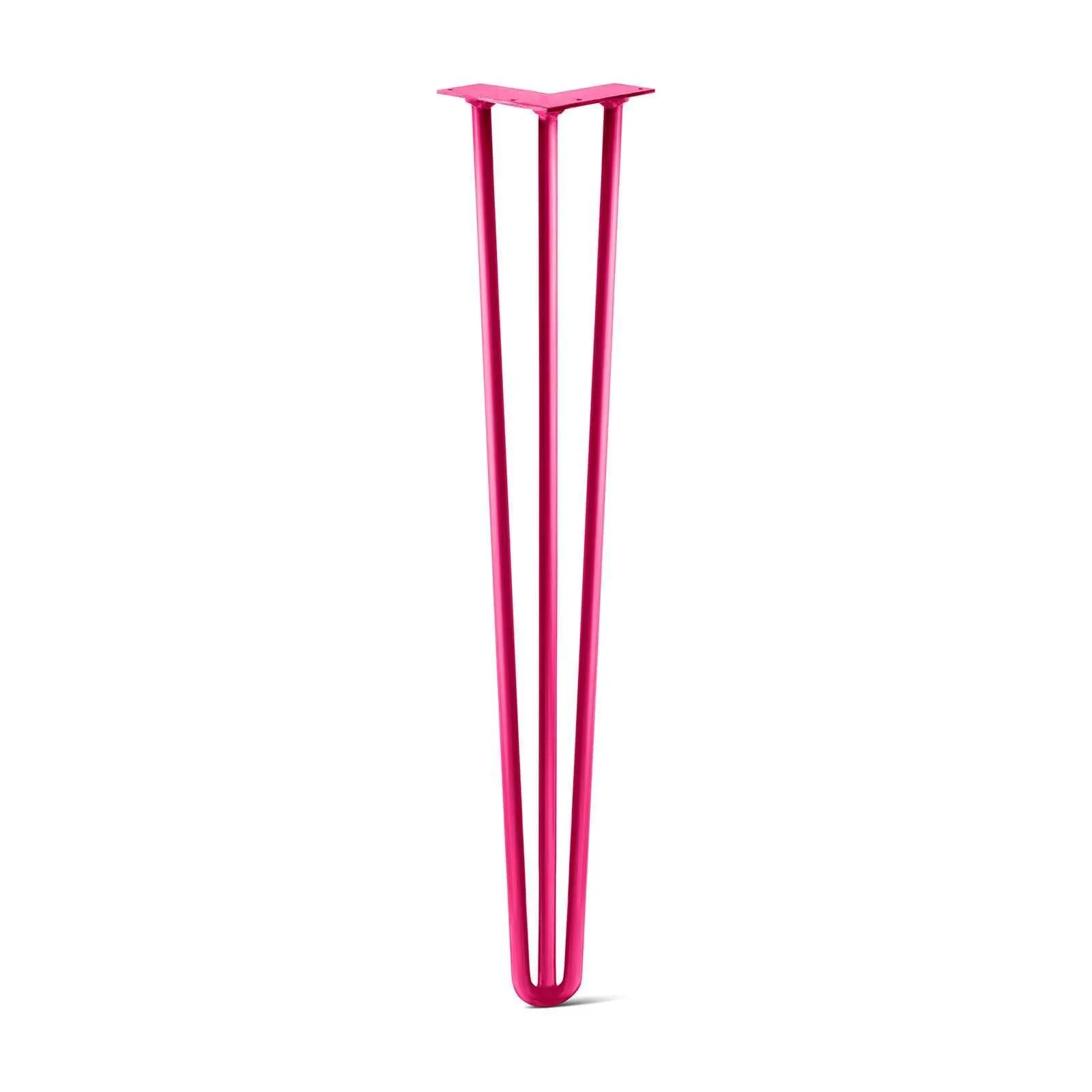 Hairpin Leg (Sold Separately), 3-Rod Design - Fuchsia Powder Coated Finish