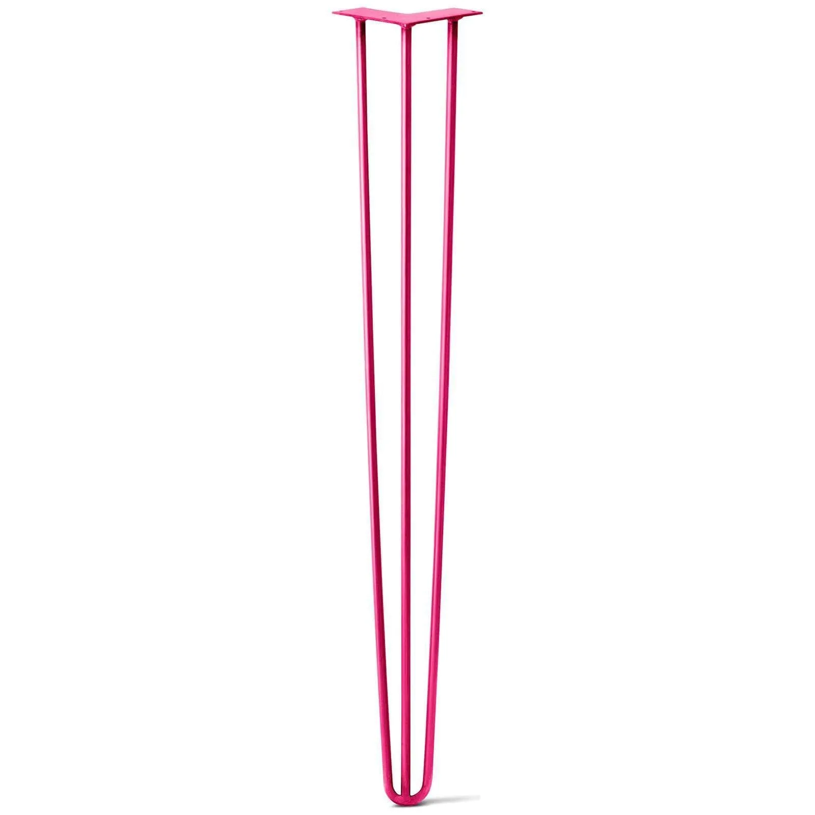 Hairpin Leg (Sold Separately), 3-Rod Design - Fuchsia Powder Coated Finish