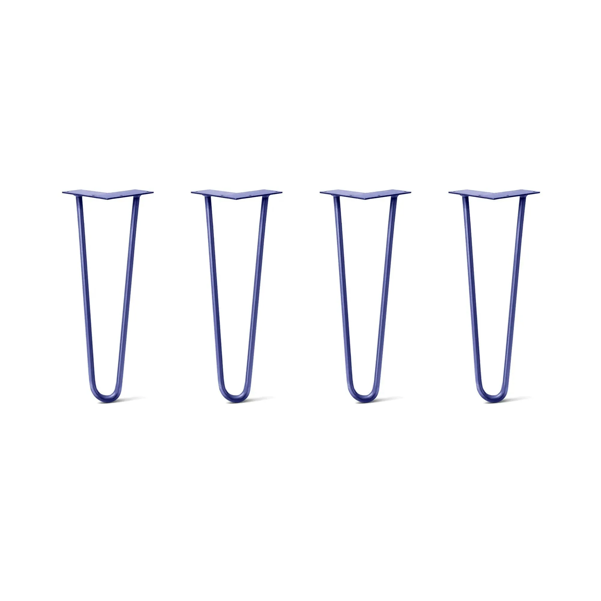 Hairpin Legs Set of 4, 2-Rod Design - Midnight Blue (Navy) Powder Coated Finish