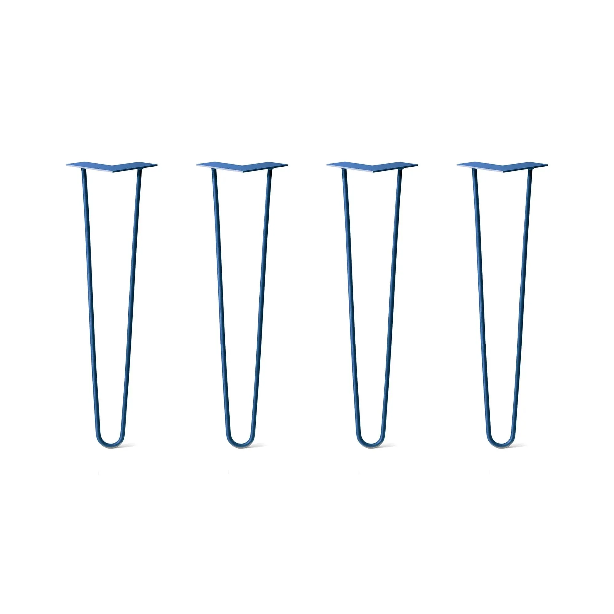 Hairpin Legs Set of 4, 2-Rod Design - Midnight Blue (Navy) Powder Coated Finish