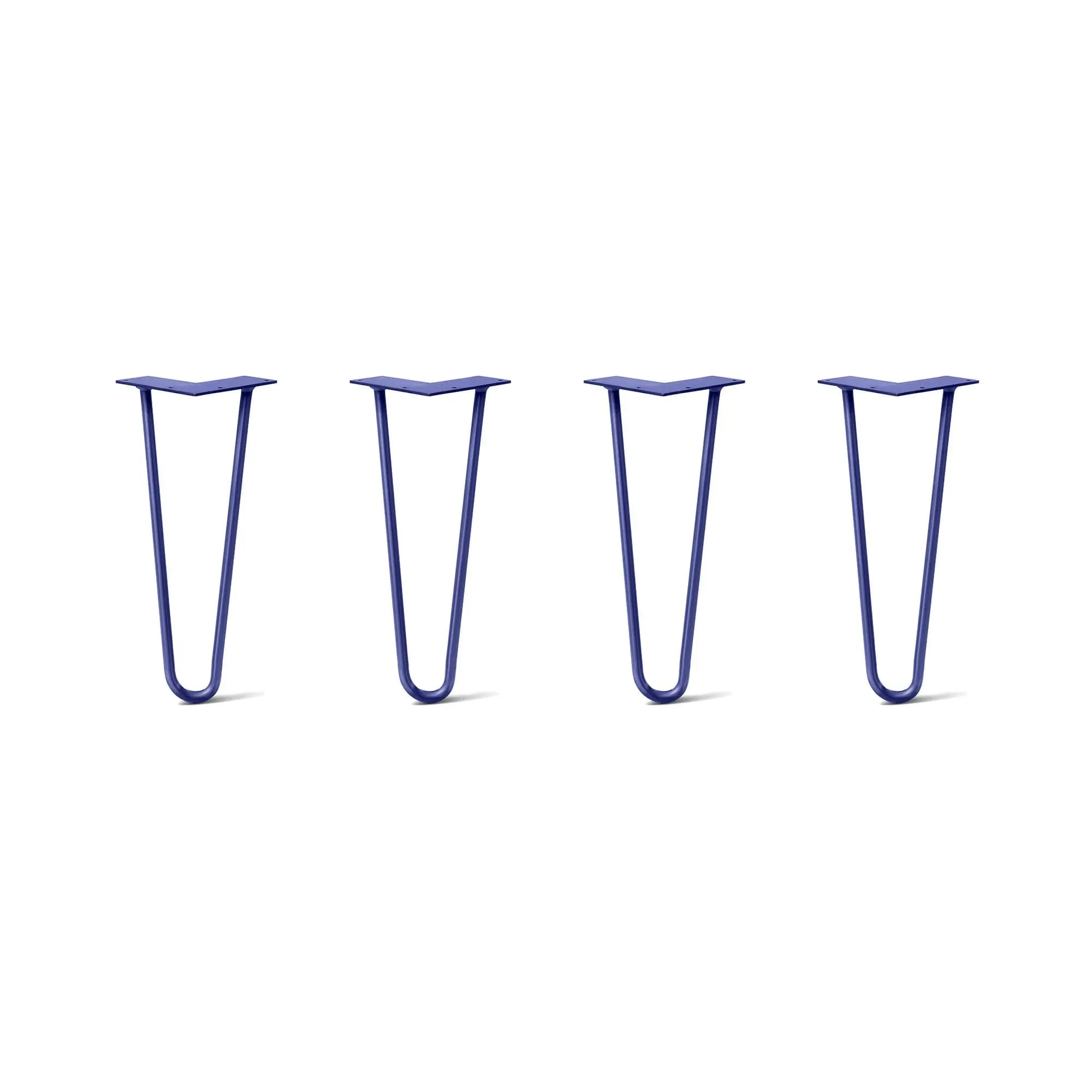 Hairpin Legs Set of 4, 2-Rod Design - Midnight Blue (Navy) Powder Coated Finish