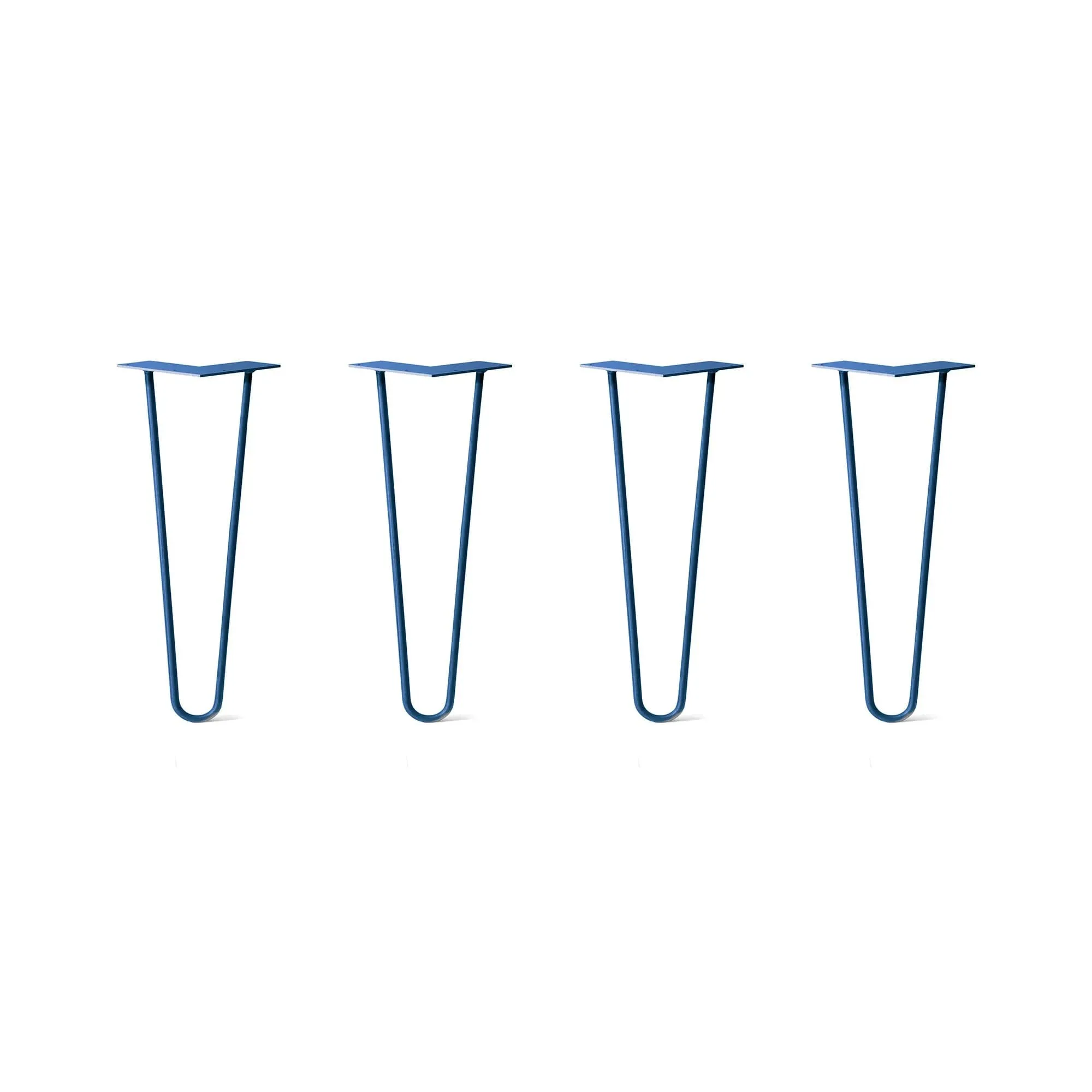 Hairpin Legs Set of 4, 2-Rod Design - Midnight Blue (Navy) Powder Coated Finish