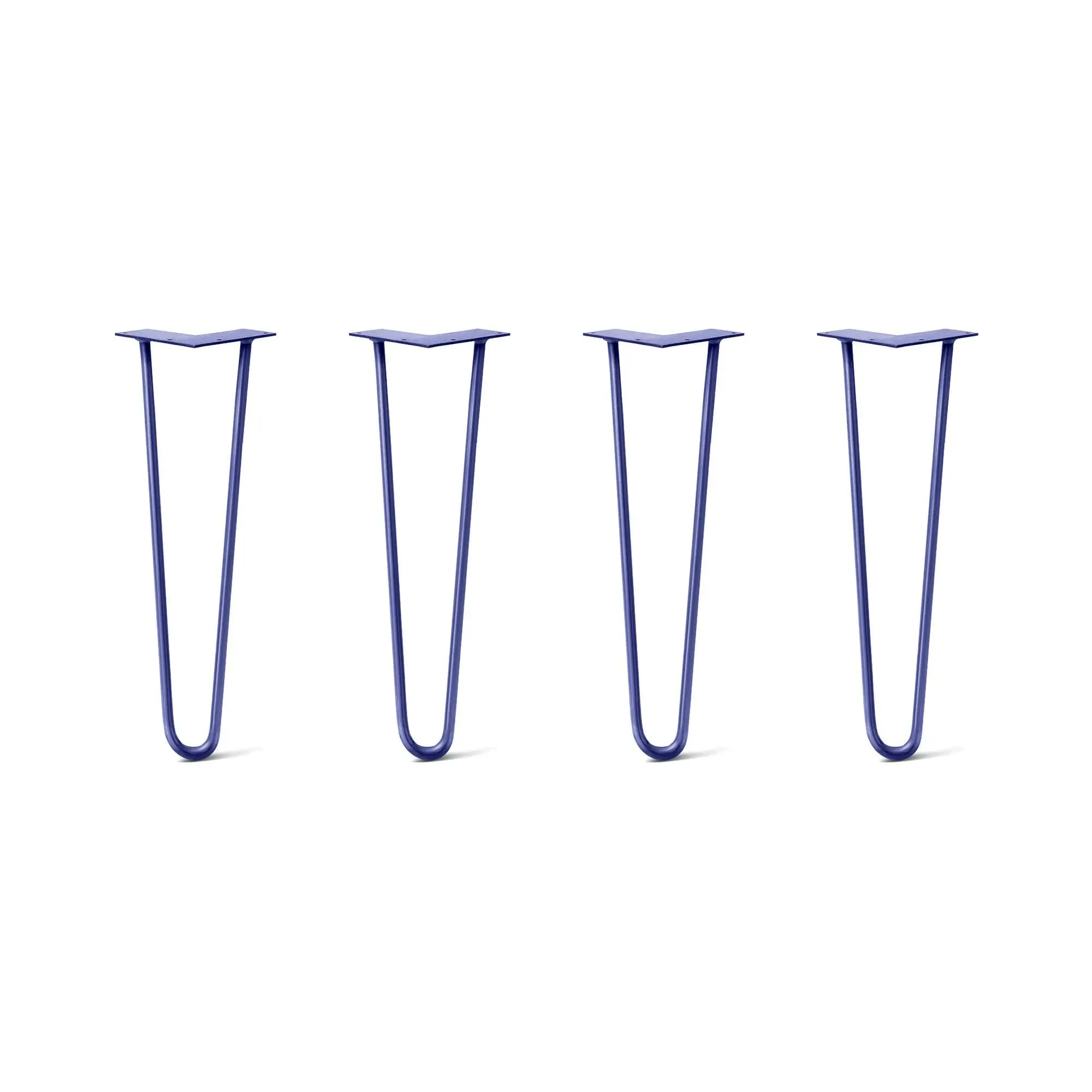 Hairpin Legs Set of 4, 2-Rod Design - Midnight Blue (Navy) Powder Coated Finish