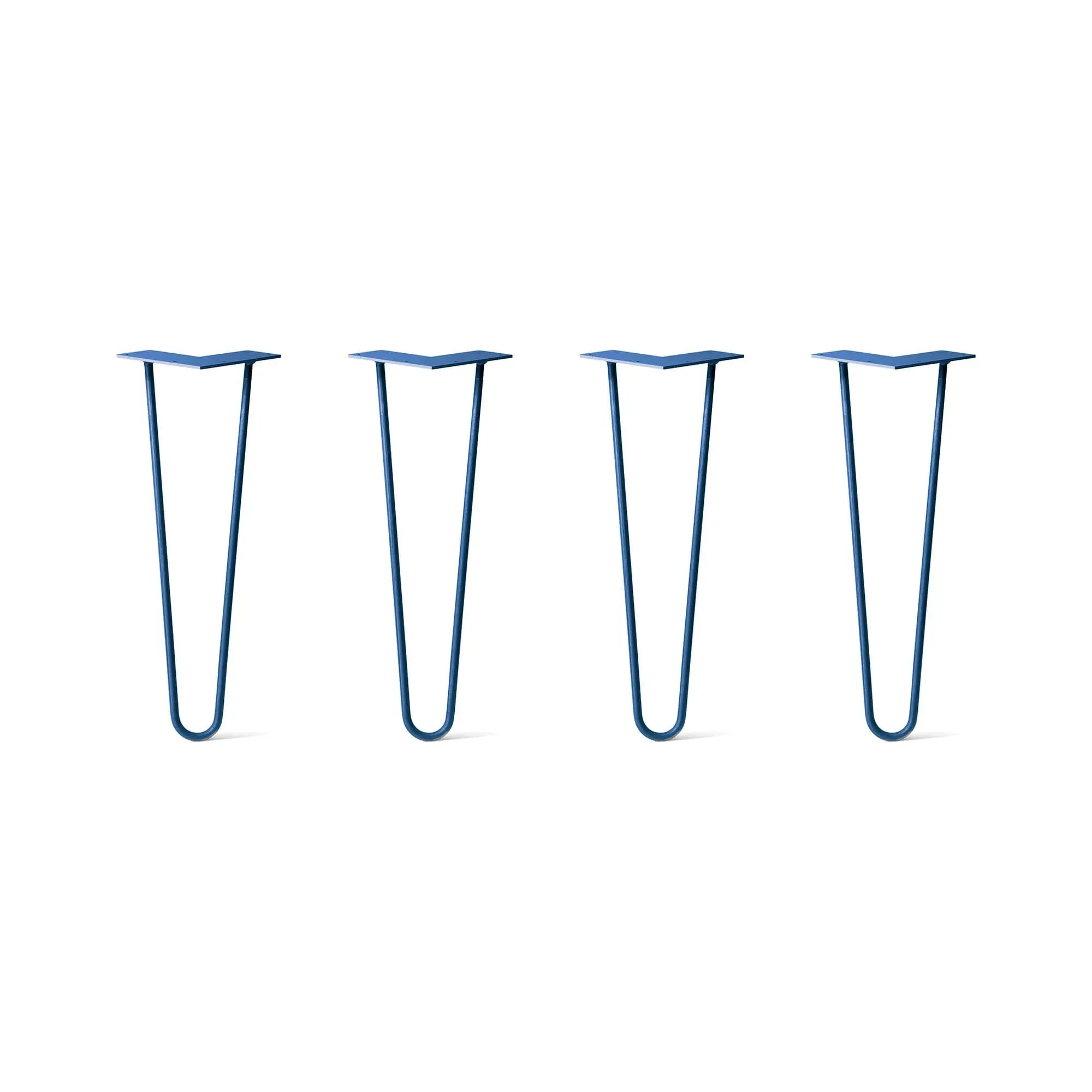 Hairpin Legs Set of 4, 2-Rod Design - Midnight Blue (Navy) Powder Coated Finish