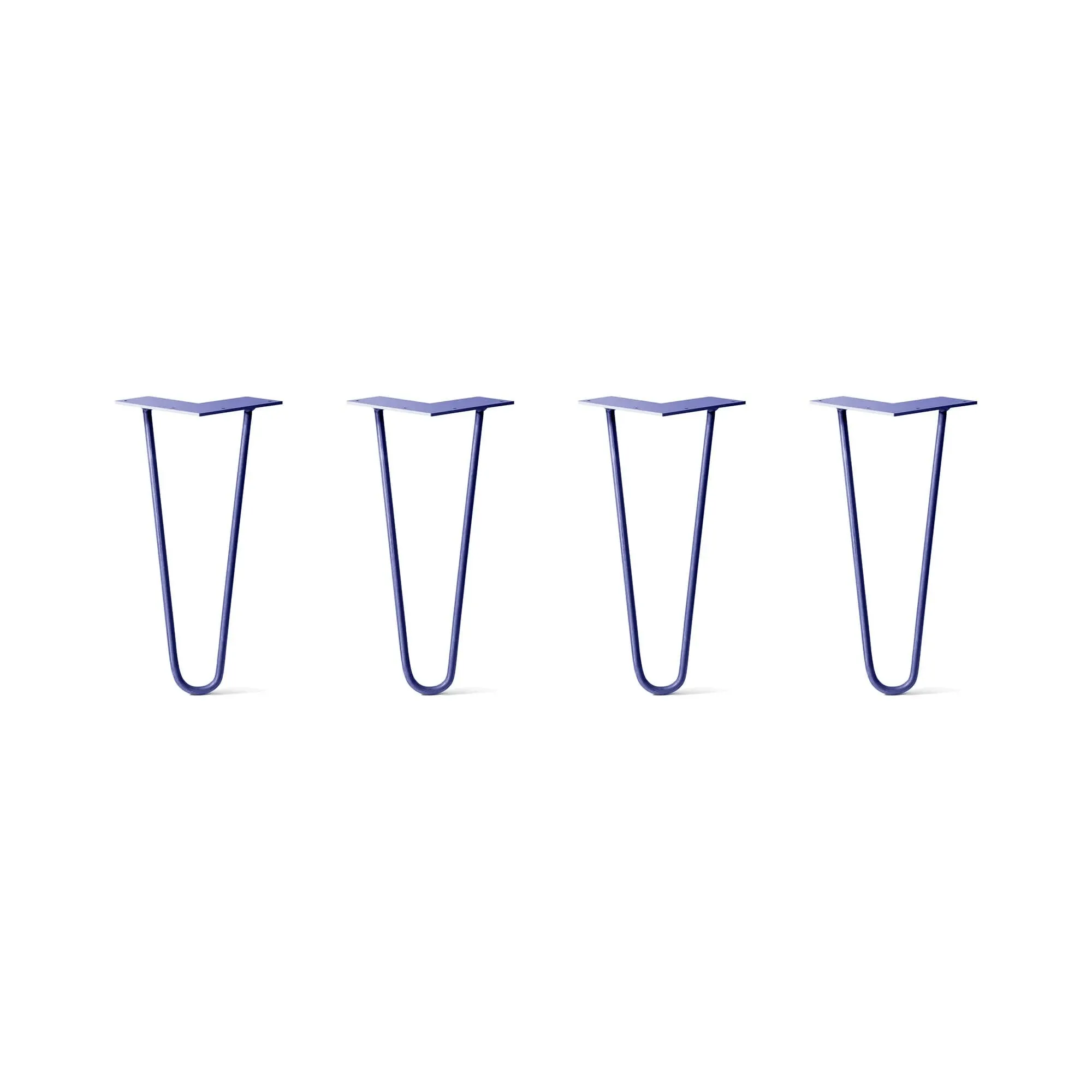 Hairpin Legs Set of 4, 2-Rod Design - Midnight Blue (Navy) Powder Coated Finish