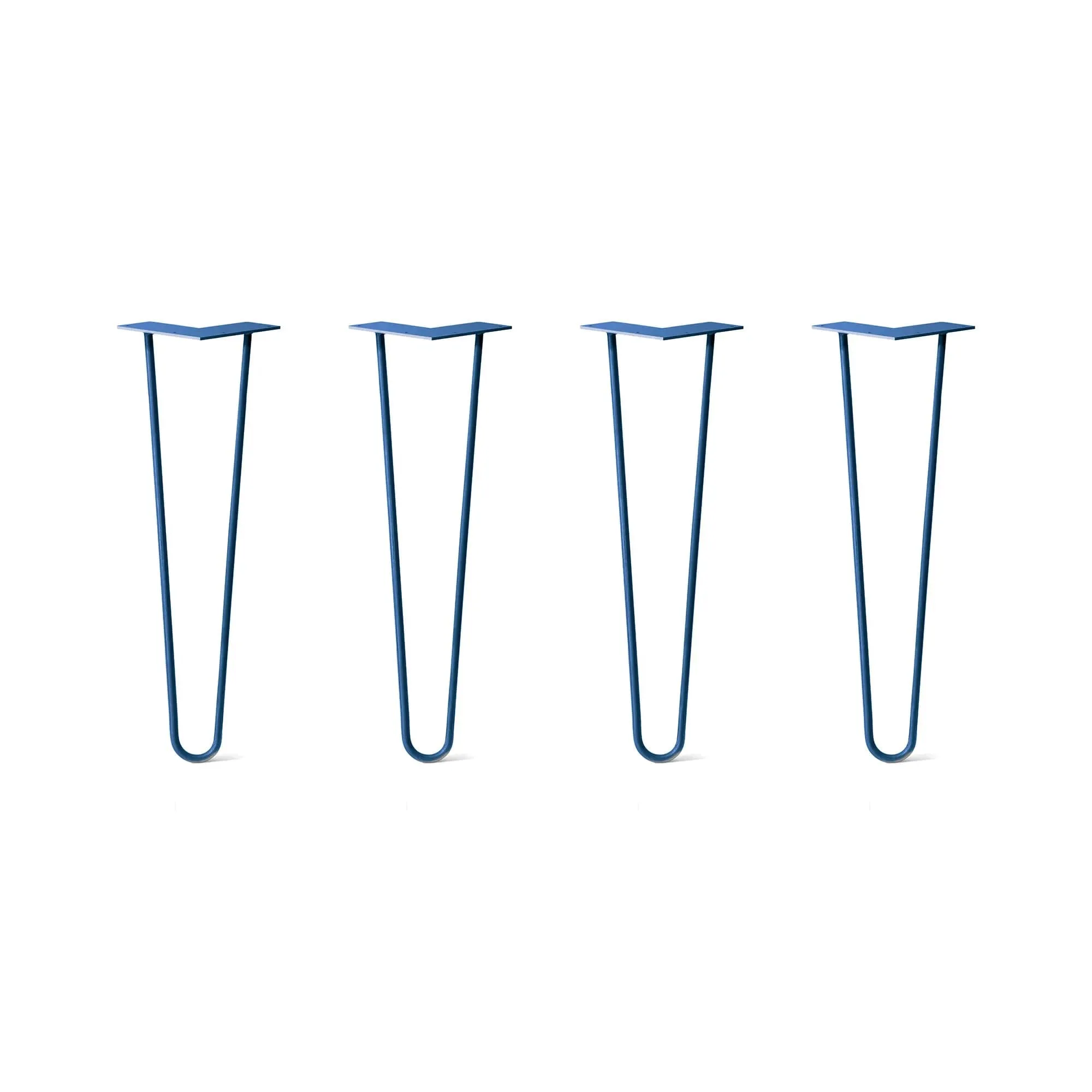 Hairpin Legs Set of 4, 2-Rod Design - Midnight Blue (Navy) Powder Coated Finish