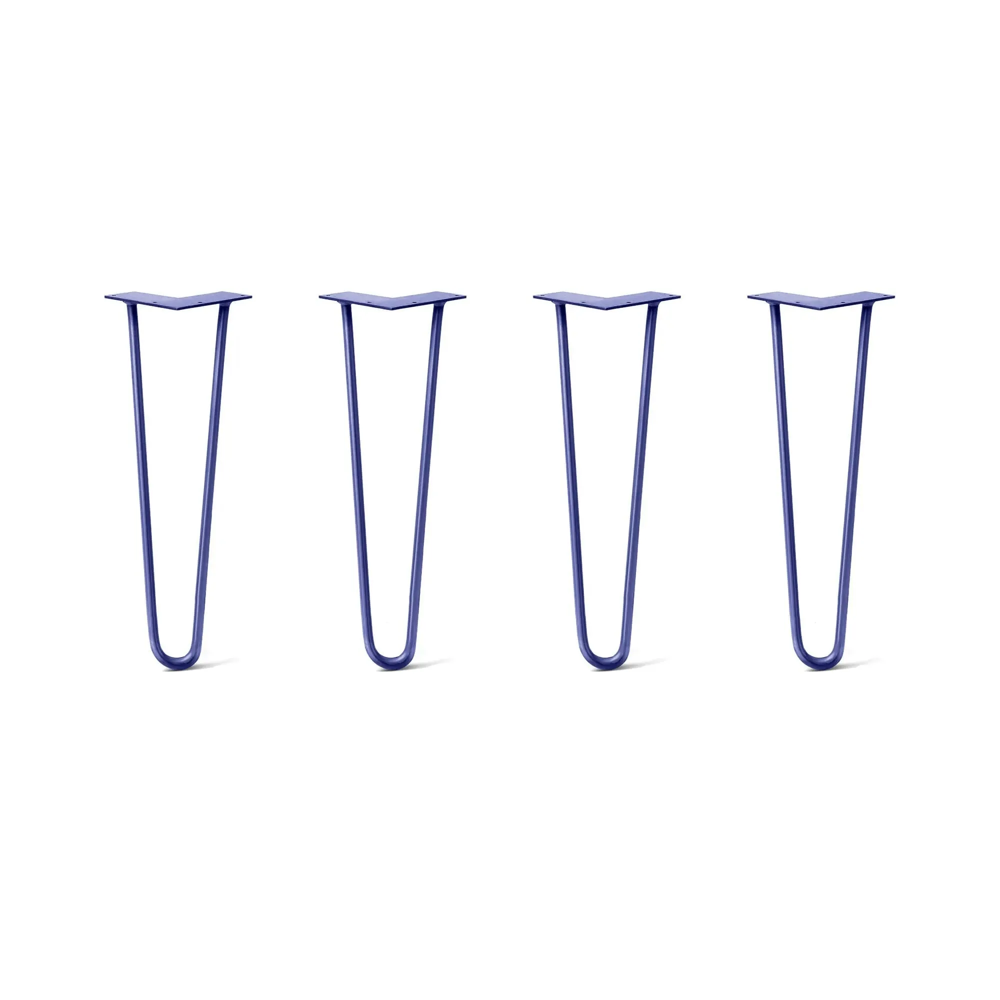 Hairpin Legs Set of 4, 2-Rod Design - Midnight Blue (Navy) Powder Coated Finish