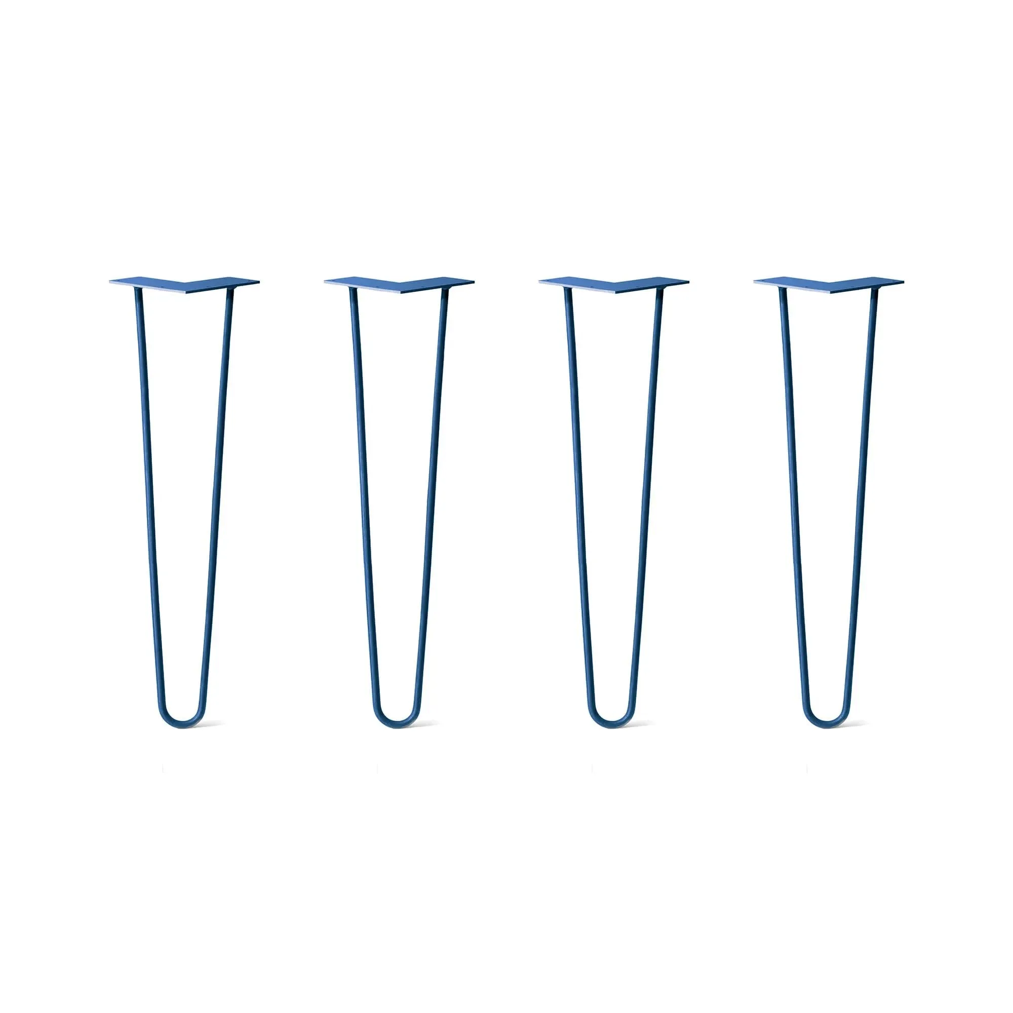 Hairpin Legs Set of 4, 2-Rod Design - Midnight Blue (Navy) Powder Coated Finish