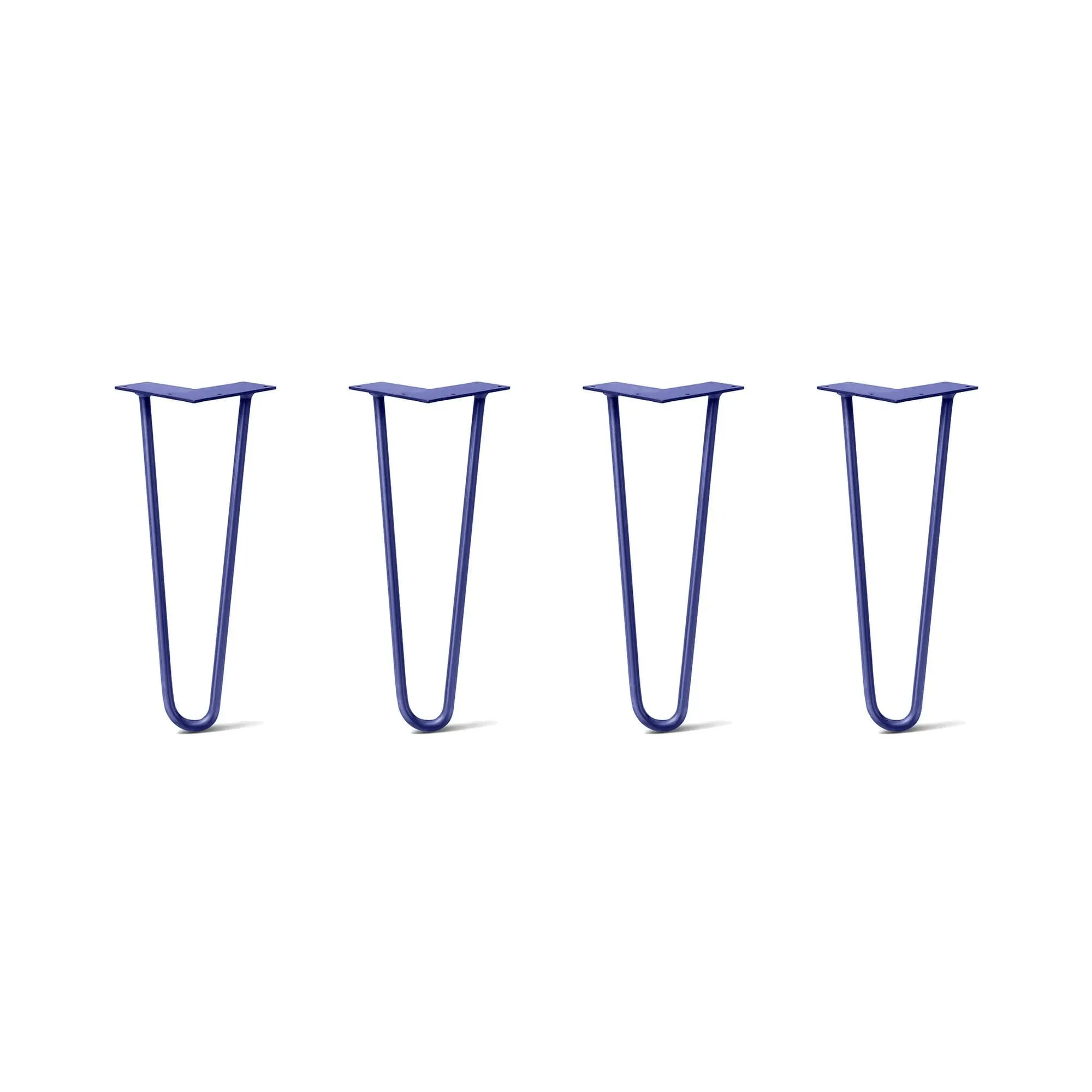 Hairpin Legs Set of 4, 2-Rod Design - Midnight Blue (Navy) Powder Coated Finish