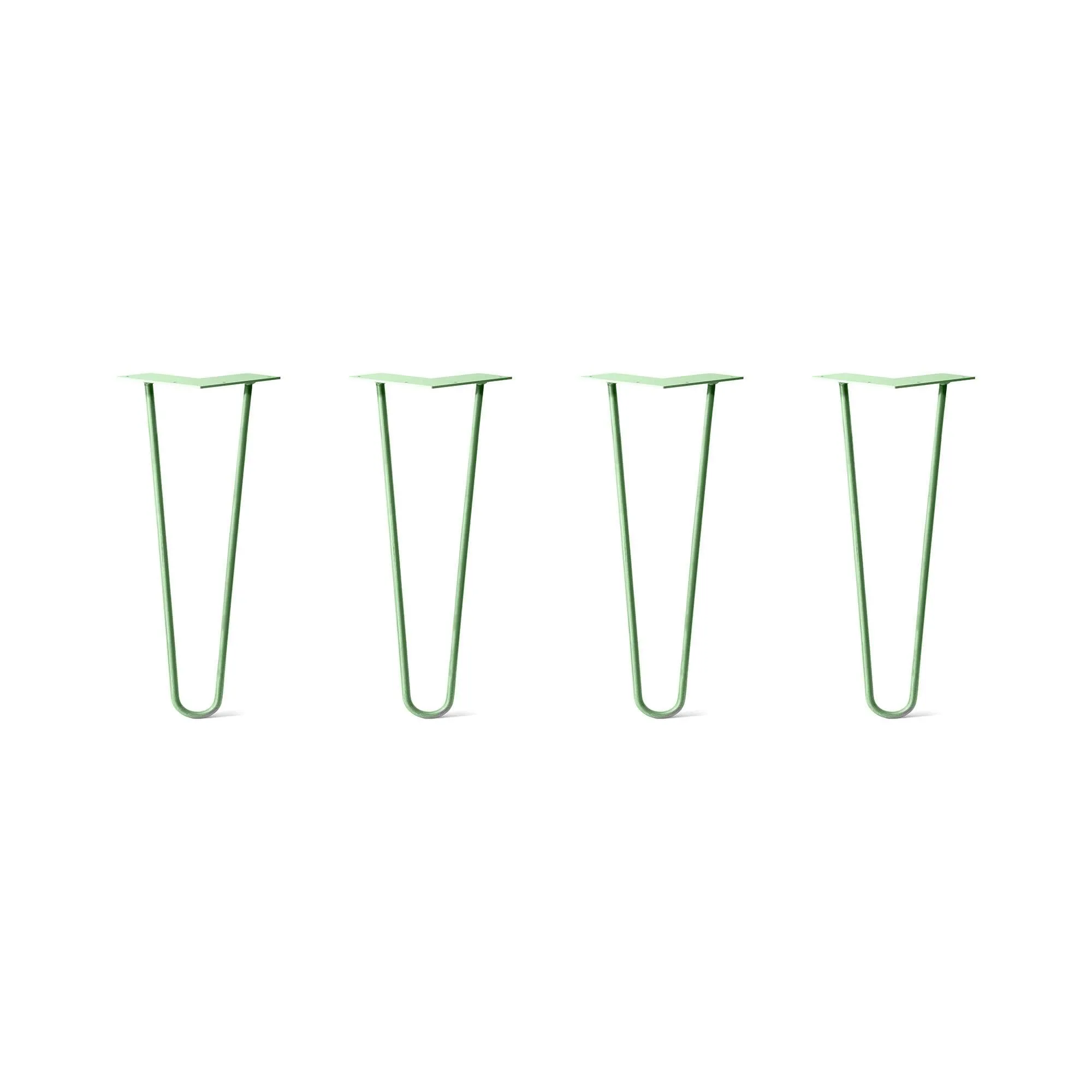 Hairpin Legs Set of 4, 2-Rod Design - Mint Powder Coated Finish