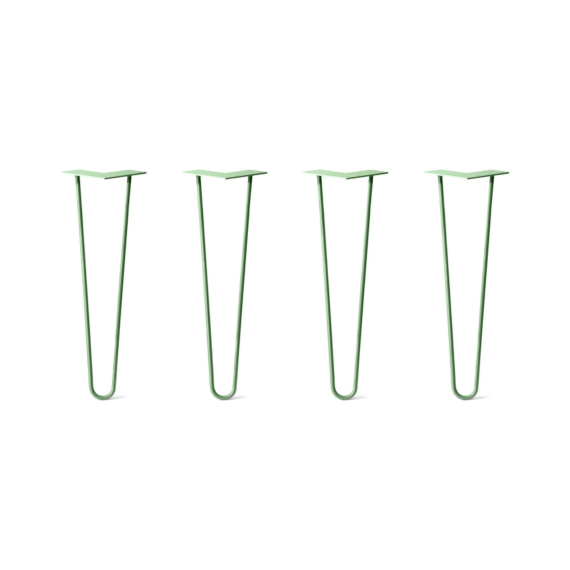 Hairpin Legs Set of 4, 2-Rod Design - Mint Powder Coated Finish