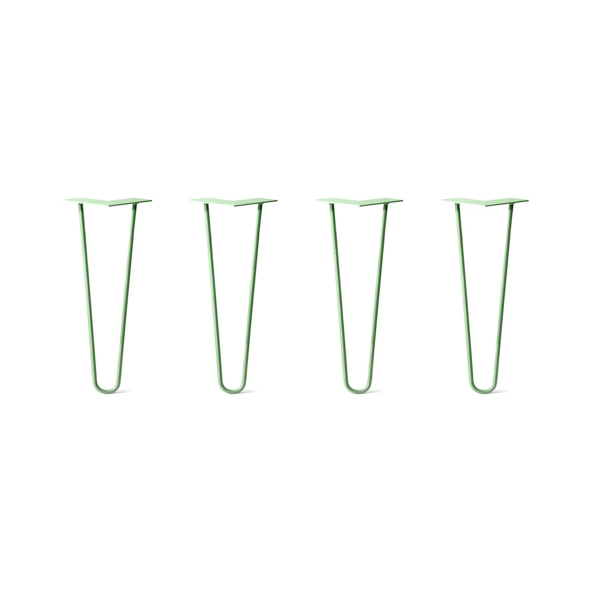 Hairpin Legs Set of 4, 2-Rod Design - Mint Powder Coated Finish