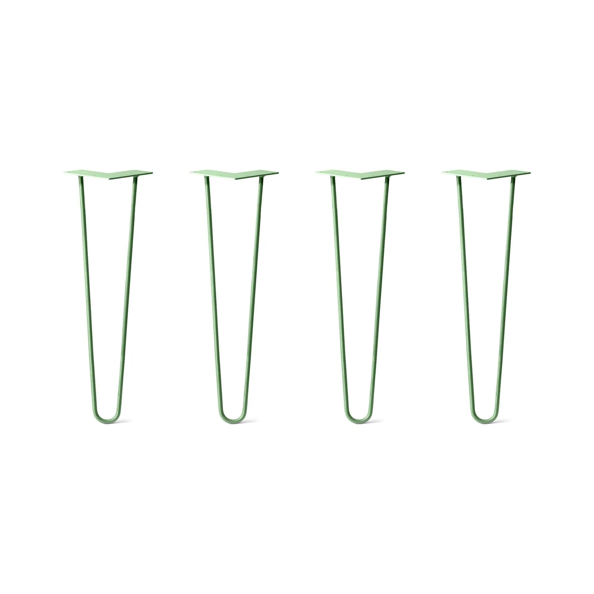 Hairpin Legs Set of 4, 2-Rod Design - Mint Powder Coated Finish