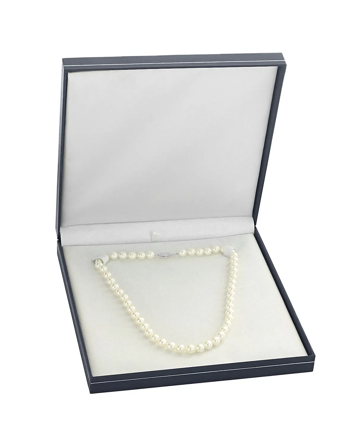 Hanadama Akoya White Pearl Double Strand Necklace