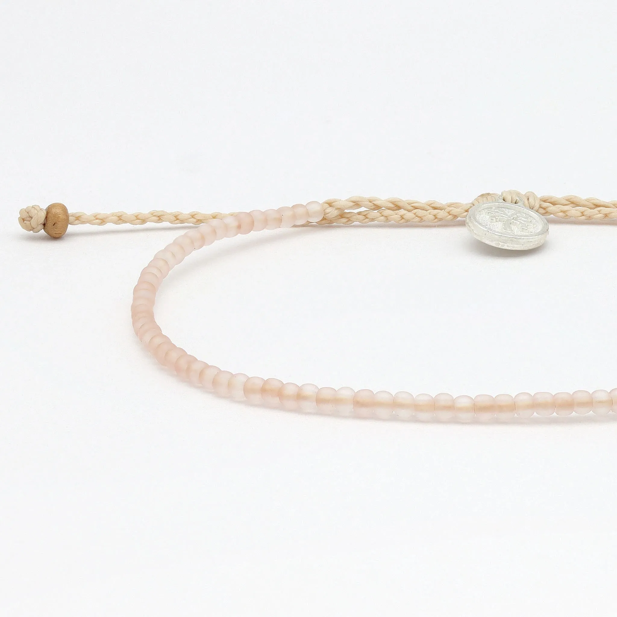 Ka'anapali Frosted Glass Beaded Anklet