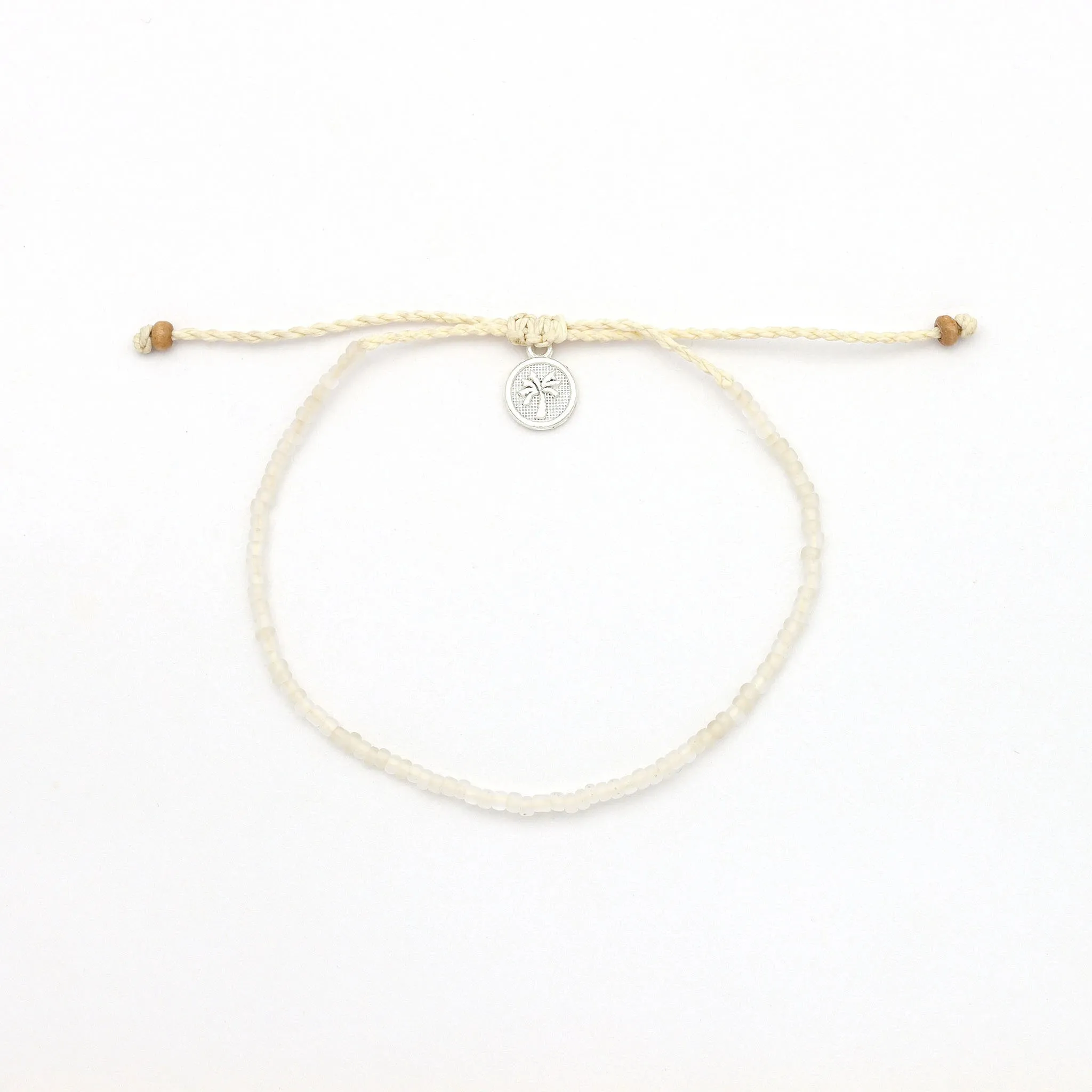 Ka'anapali Frosted Glass Beaded Anklet