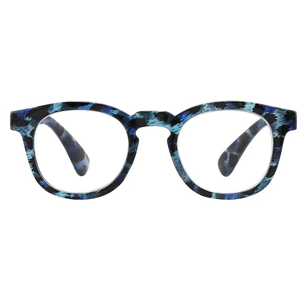 Kitty Reading Glasses Blue Leopard