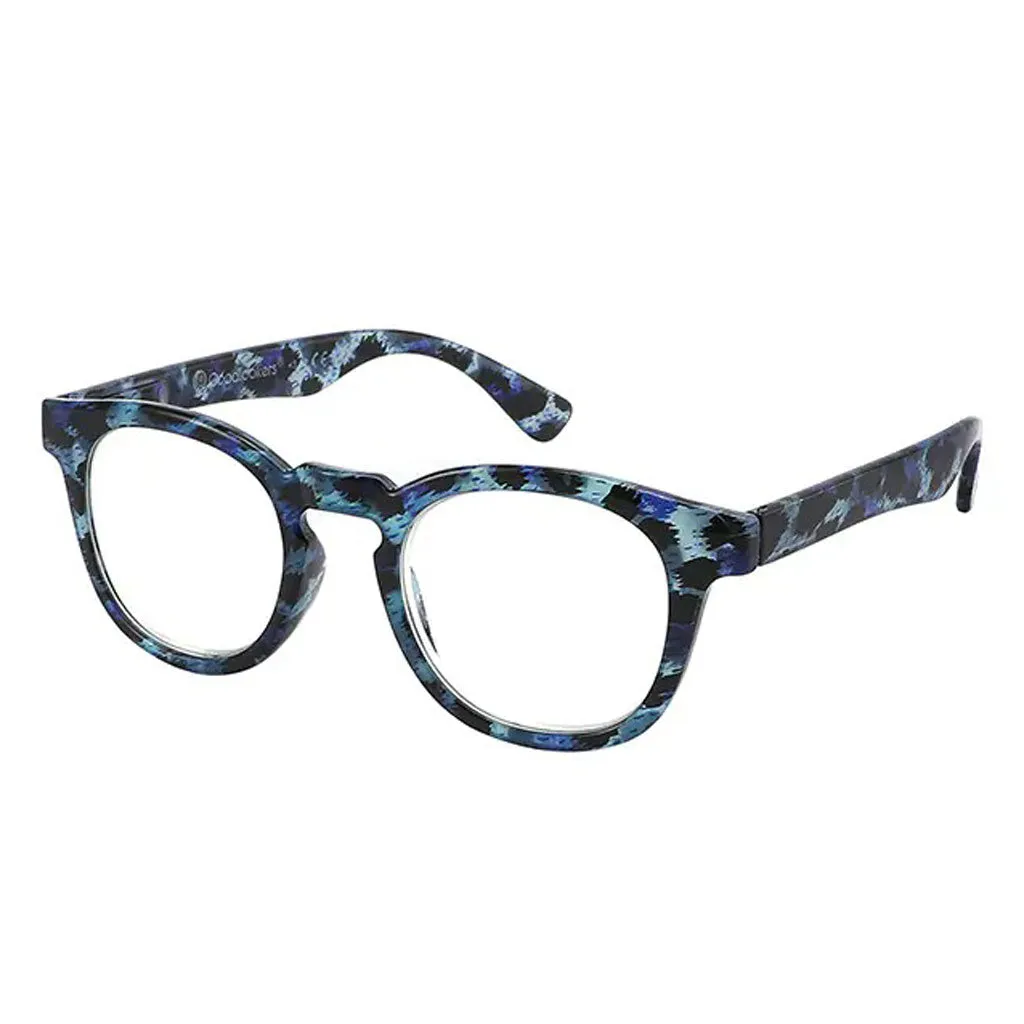 Kitty Reading Glasses Blue Leopard