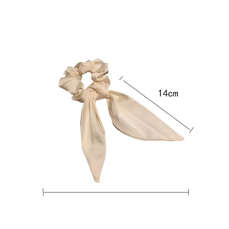 Knotted Bow Satin Silk Hair Scrunchies