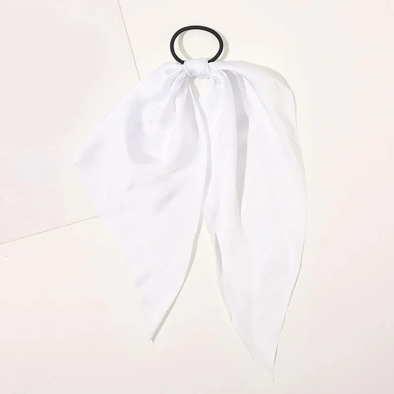 Knotted Bow Satin Silk Hair Scrunchies