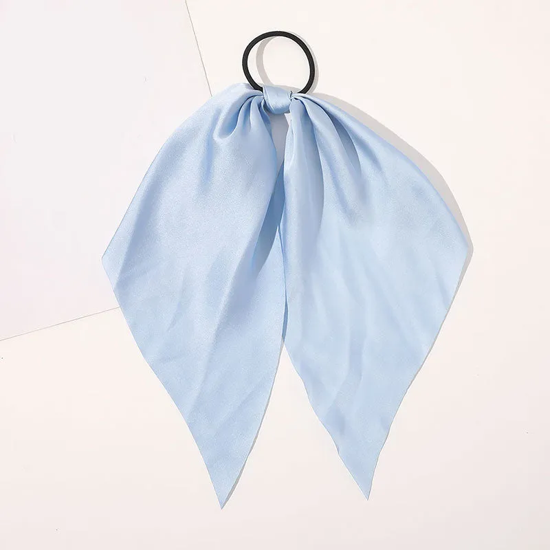 Knotted Bow Satin Silk Hair Scrunchies