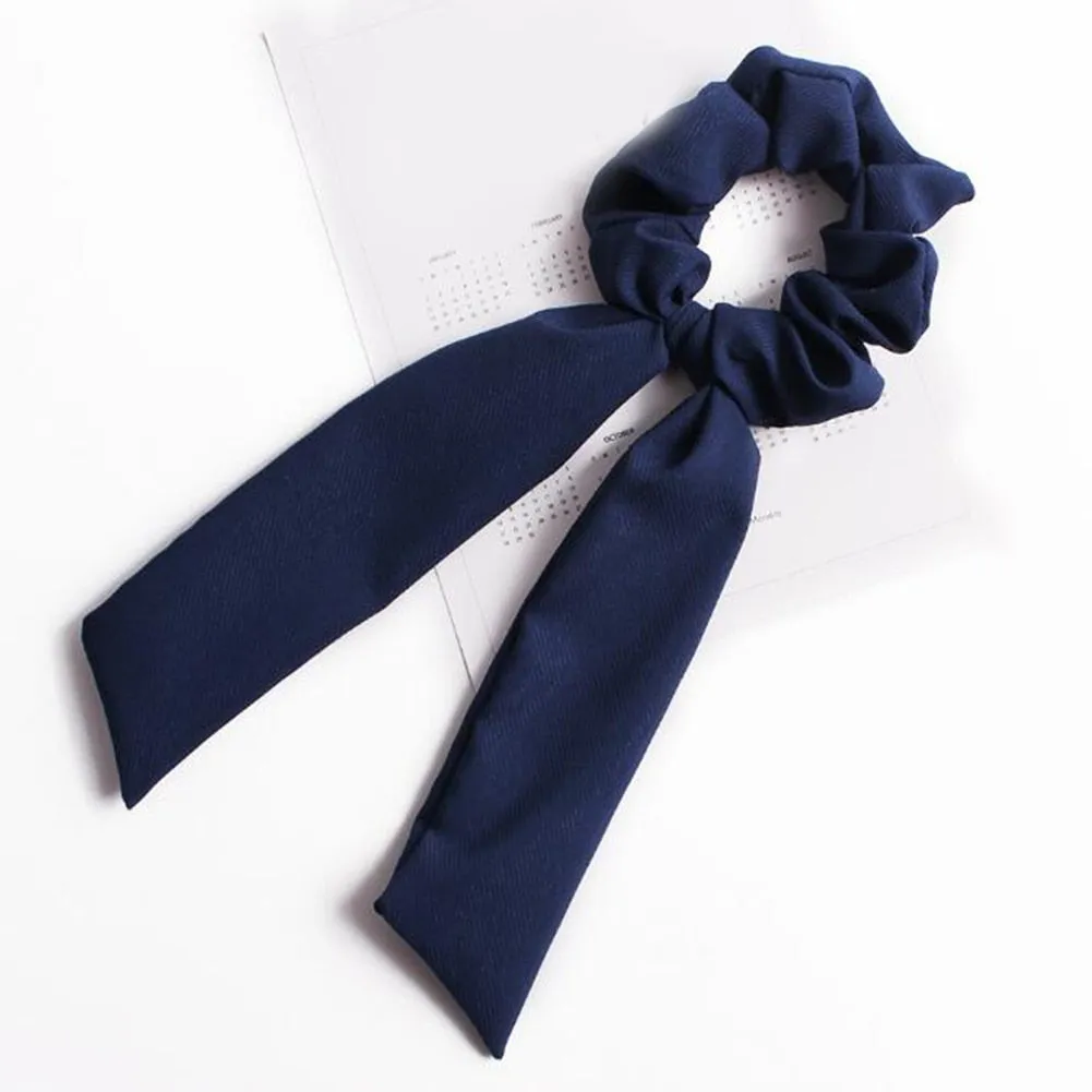 Knotted Bow Satin Silk Hair Scrunchies