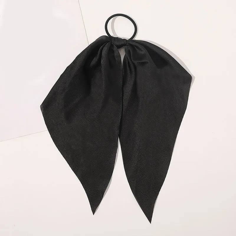 Knotted Bow Satin Silk Hair Scrunchies