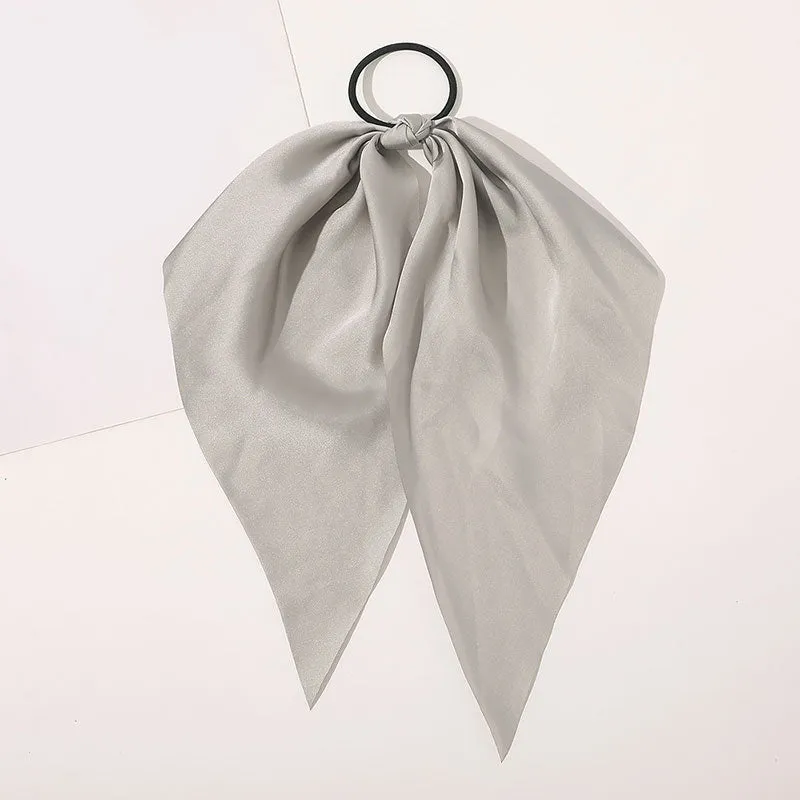 Knotted Bow Satin Silk Hair Scrunchies