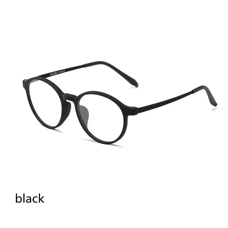 Kocolior Unisex Full Rim Round Rubber Titanium Hyperopic Reading Glasses 9135