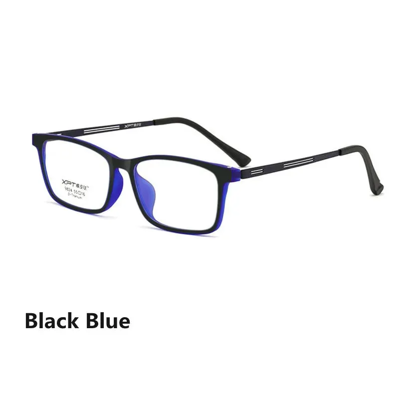 Kocolior Unisex Full Rim Square Titanium Alloy Hyperopic Reading Glasses 9824