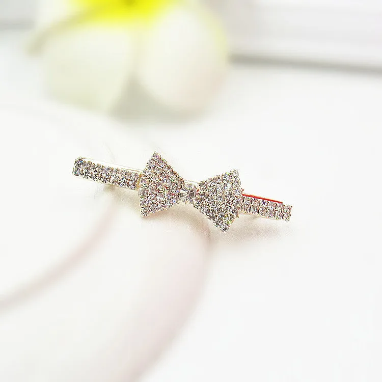 Korean Hair Accessories Rhinestone Bangs Clip