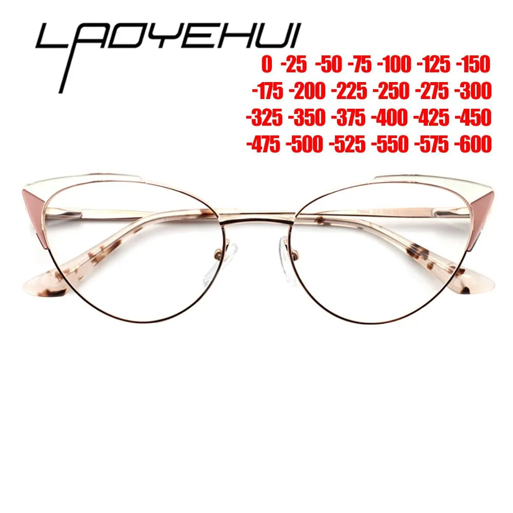 Laoyehui Women's Full Rim Cat Eye Alloy Hyperopic Reading Glasses Purple 1994cc