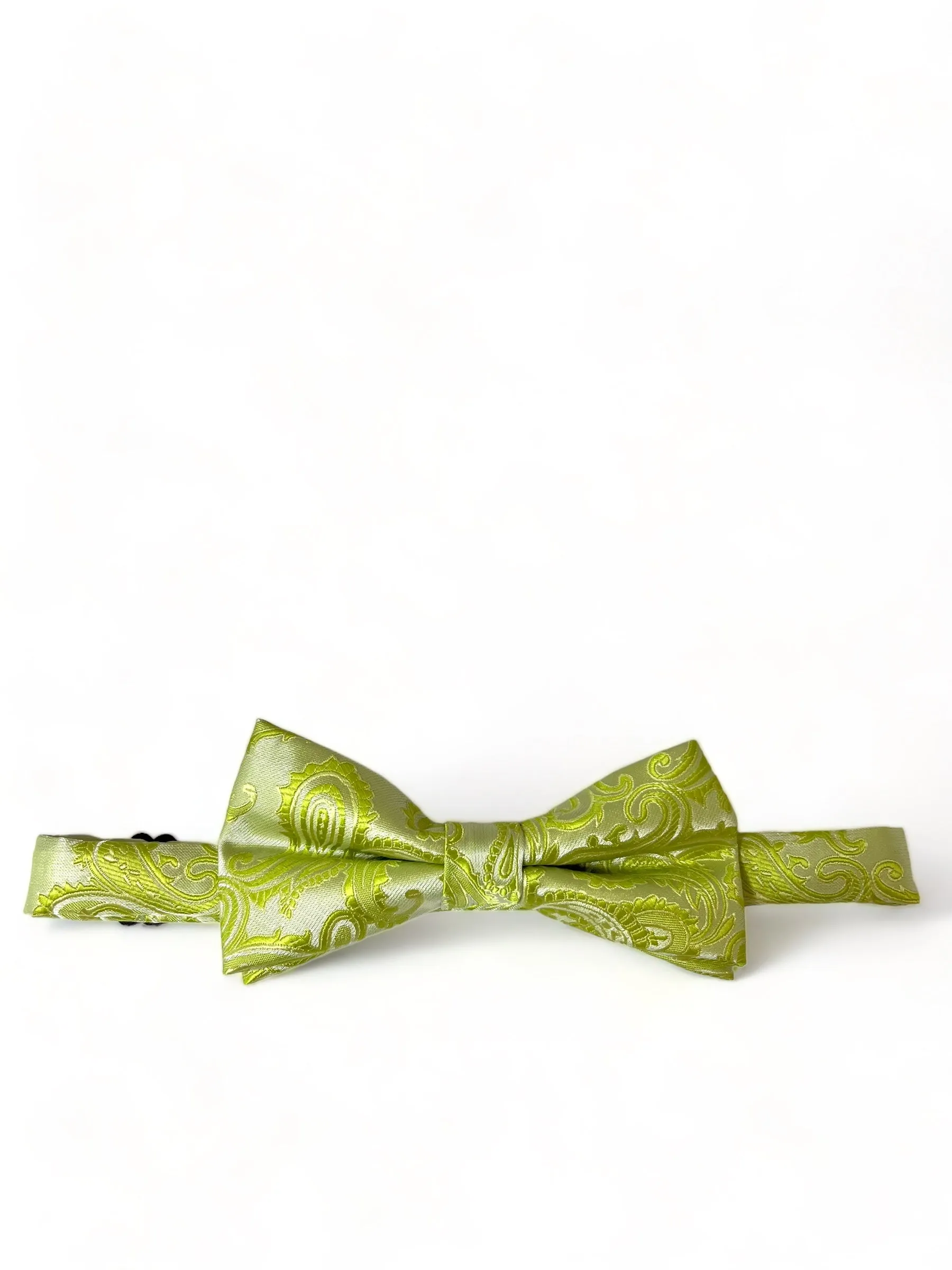 Lime Green Paisley Bow Tie