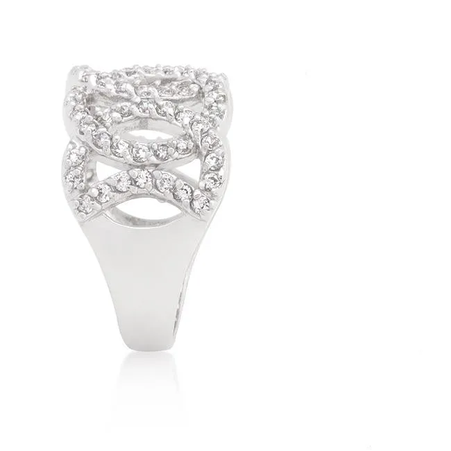 Lina CZ Circular Wide Band Ring | 5ct