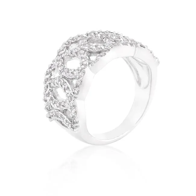 Lina CZ Circular Wide Band Ring | 5ct