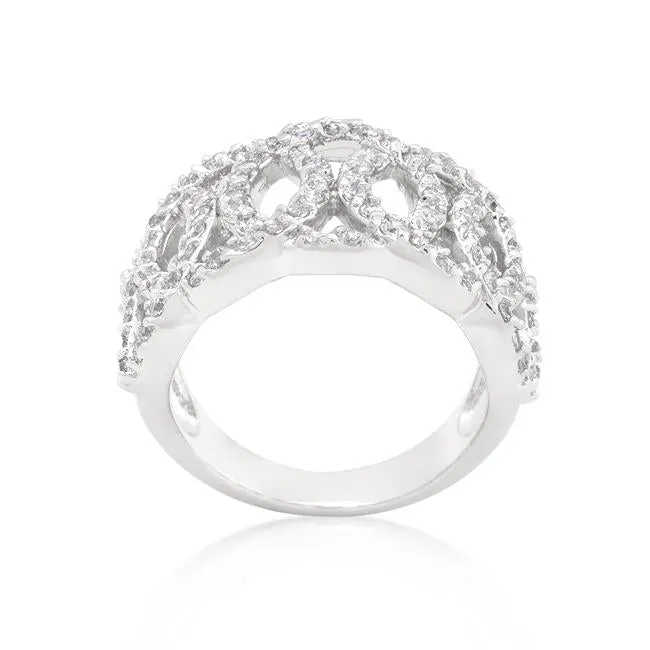 Lina CZ Circular Wide Band Ring | 5ct