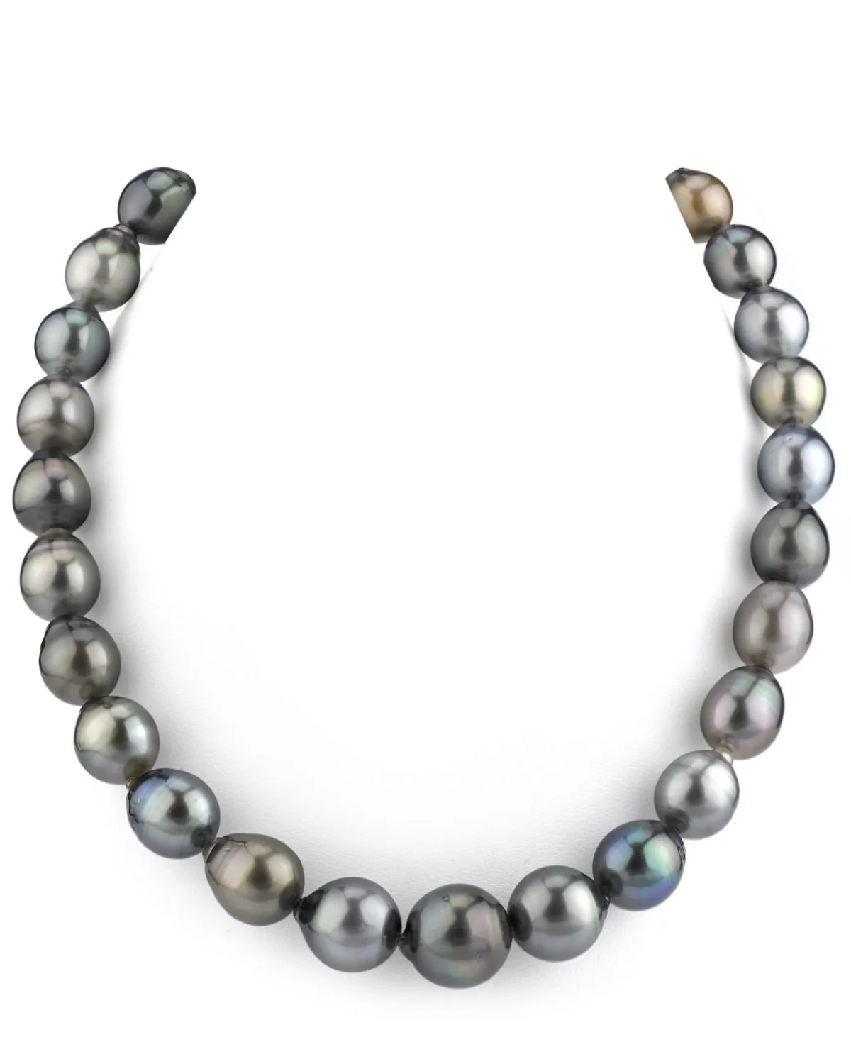 Multi-Color Drop-Shape Tahitian Pearl Necklace, 11.0-14.0mm