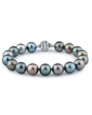 Multi-Color Tahitian Pearl Bracelet, 10.0-11.0mm - AAAA Quality