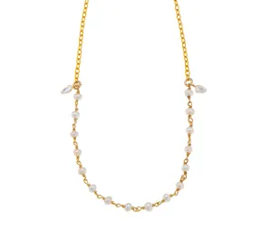 Nava Zahavi Vermeil and Round Pearls Necklace