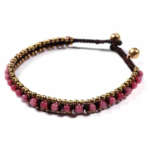 Pink Boho Anklet