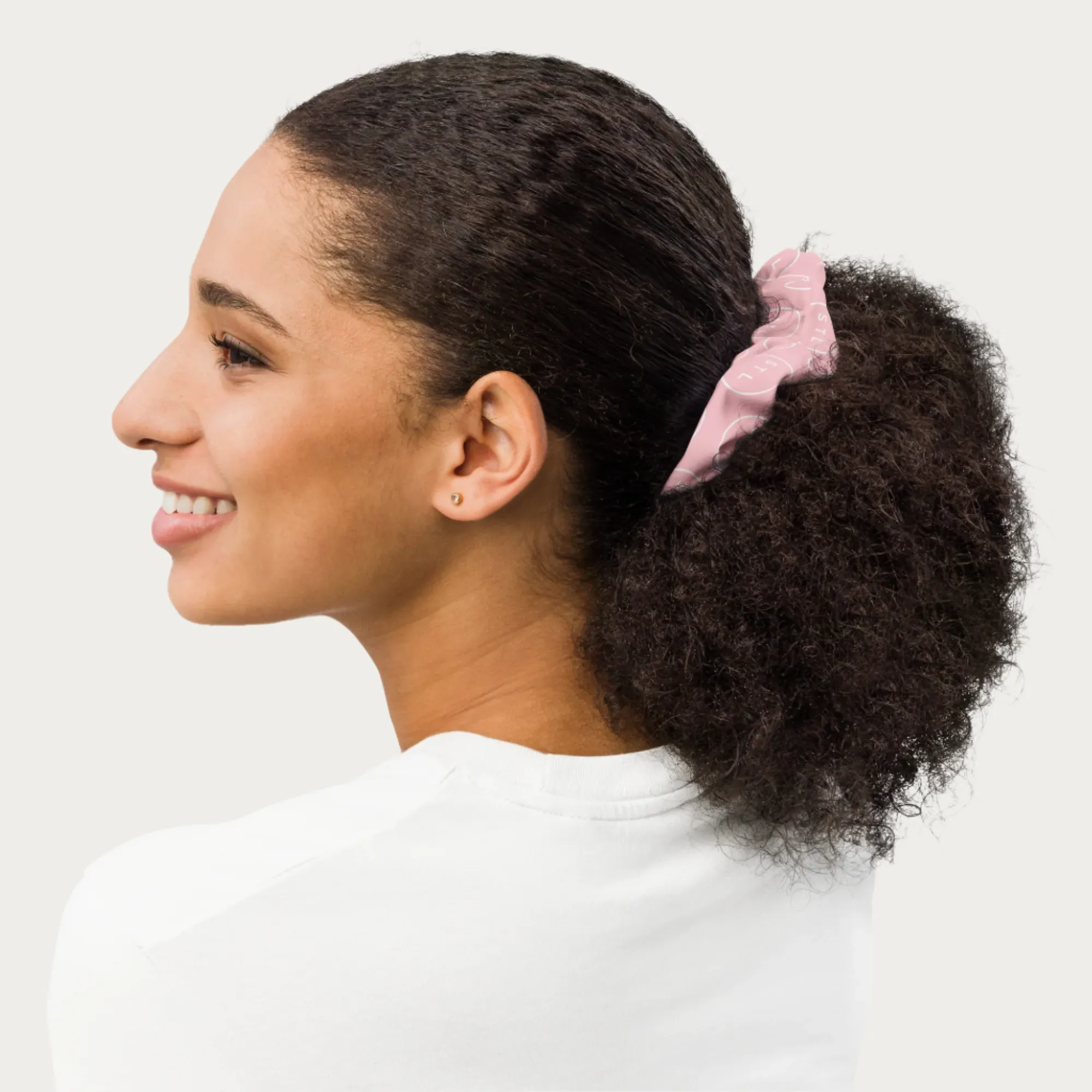 Pink City Circle Scrunchie