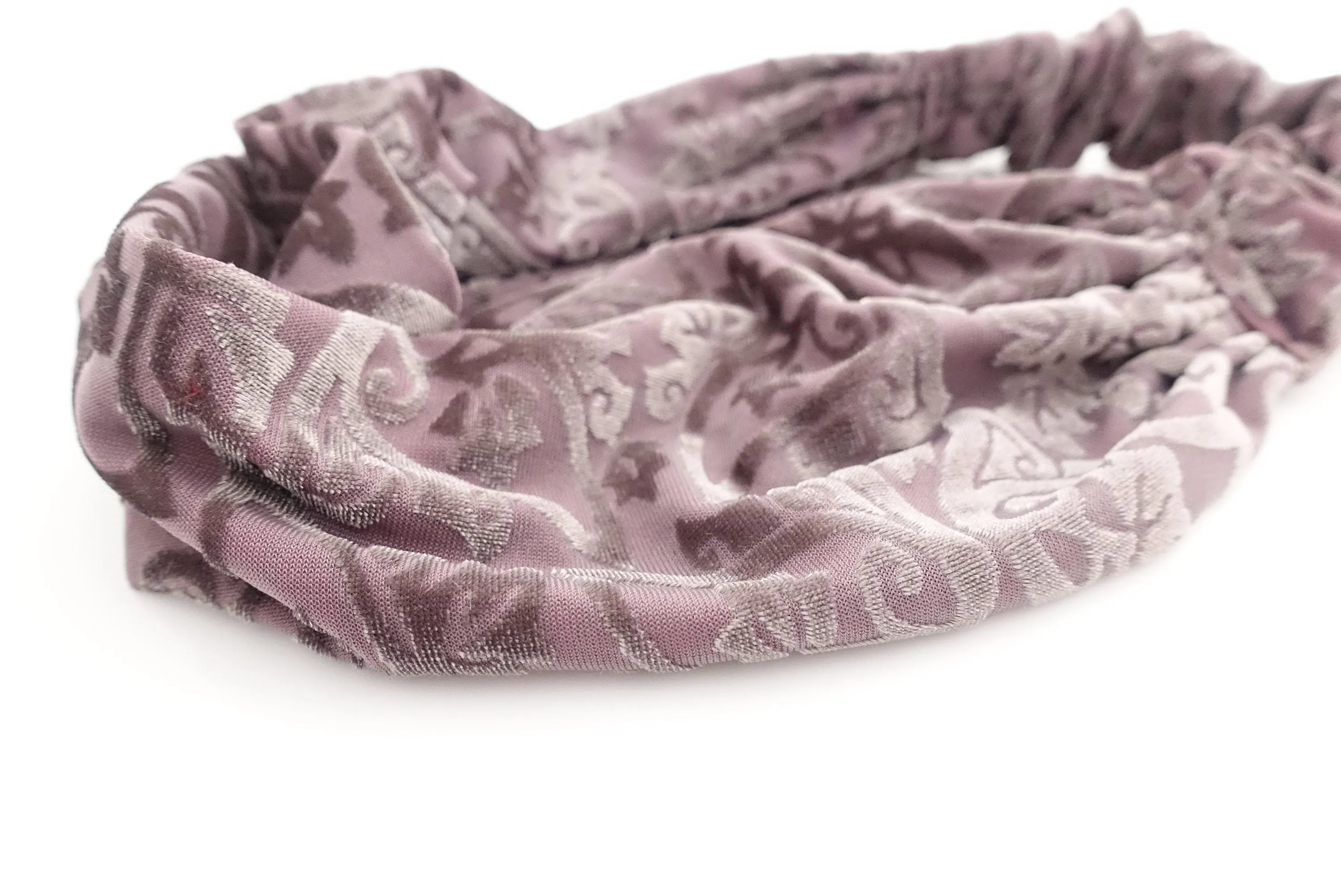 plant pattern cut velvet headband stylish headwrap women head band