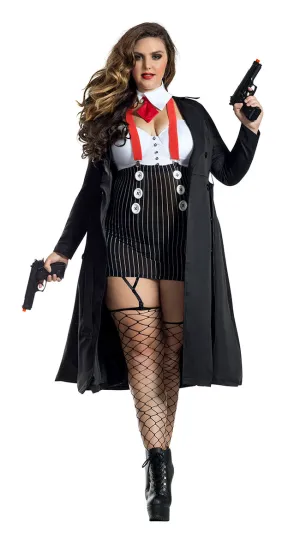 Plus Size Gangster Babe Costume