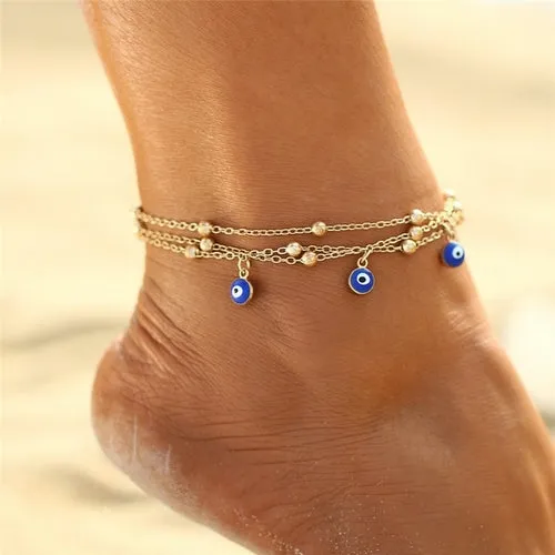 Rainbow Collection Boho Beaded Anklet