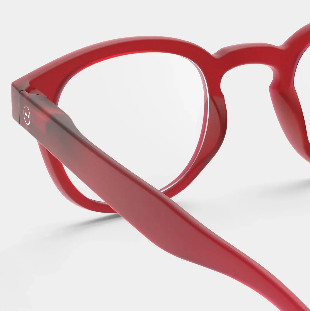 Reading Glasses  1.5 Square in Rosy Red Style C