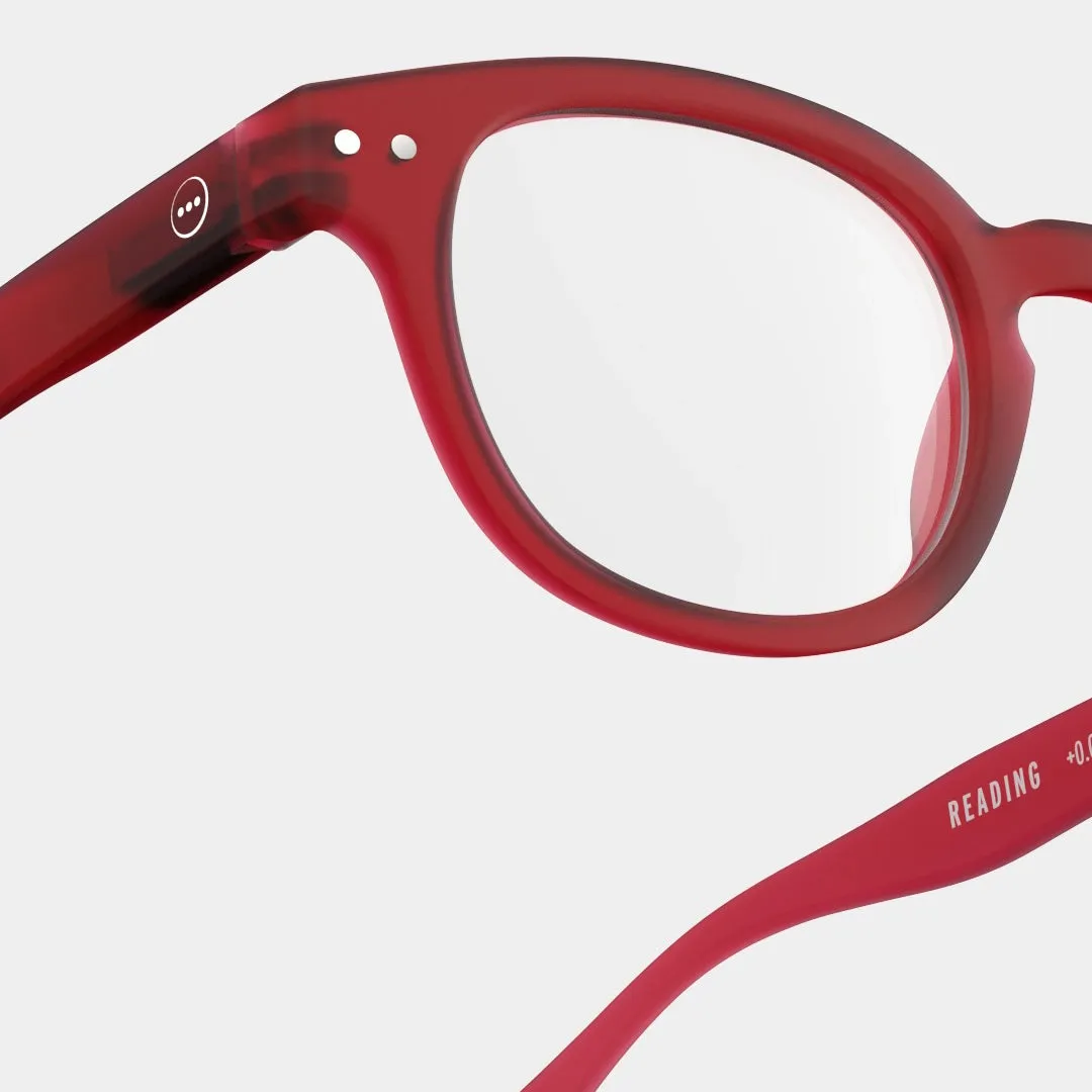 Reading Glasses  1.5 Square in Rosy Red Style C